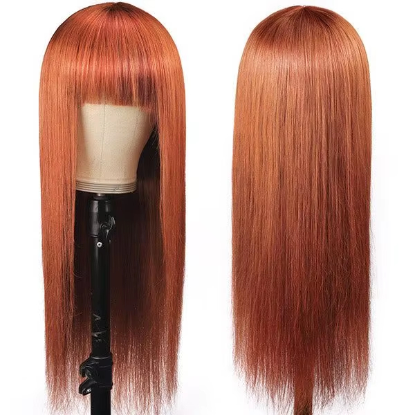 RXHAIR Hot Selling Straight Wigs Human Hair Wigs With Bang Glueless Wigs For Black Women Raw Vietnamese Hair