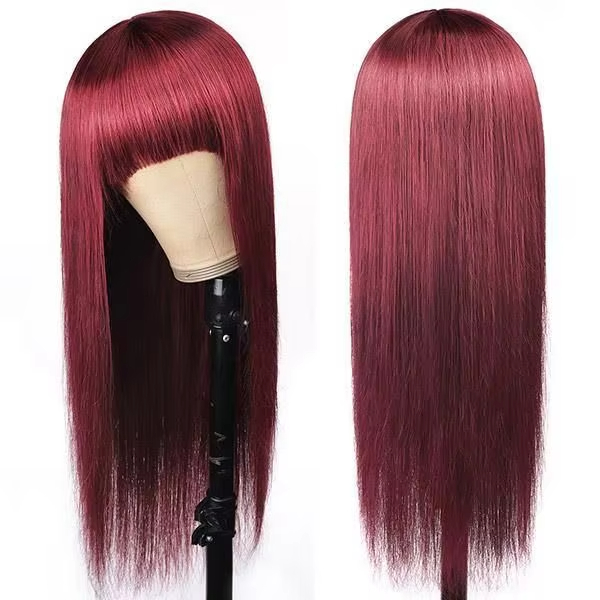 RXHAIR Hot Selling Straight Wigs Human Hair Wigs With Bang Glueless Wigs For Black Women Raw Vietnamese Hair