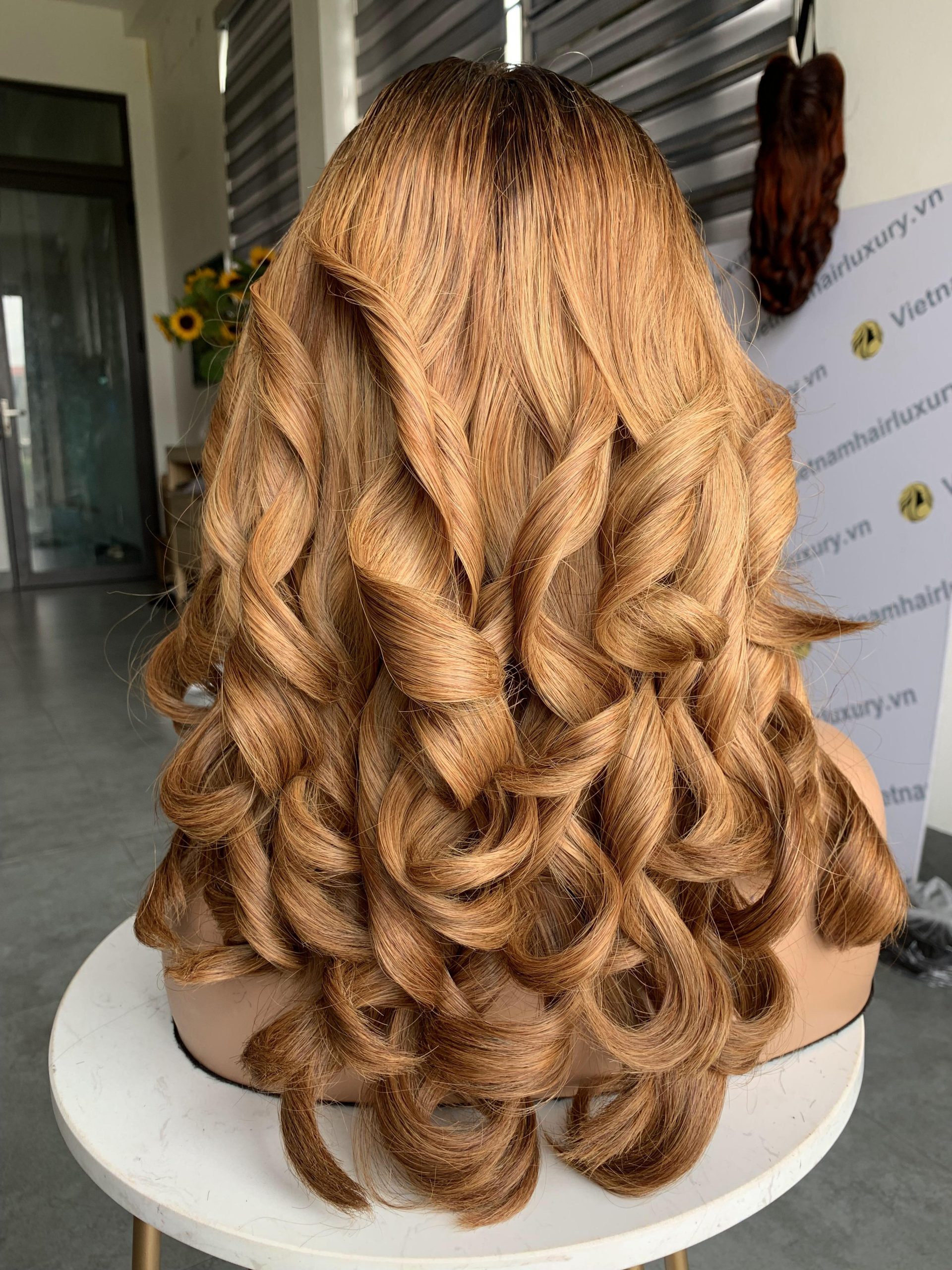 Human hair wig 100% Vietnamese human hair high quality magic bouncy lace front wig for women fashionable color
