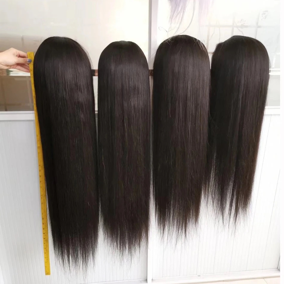 Raw Vietnamese Hair Bone Straight Full Lace Frontal Wig Glueless Natural Human Hair Swiss HD Lace Front Wigs For Black Women