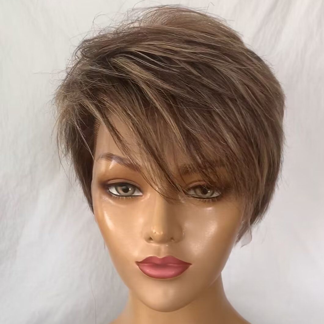 Alia Hot Selling pixie 13*4 frontal lace High Quality 1001TP8Perucas de cabelo humano brasileiras Cheap Price human hair wigs suppliers
