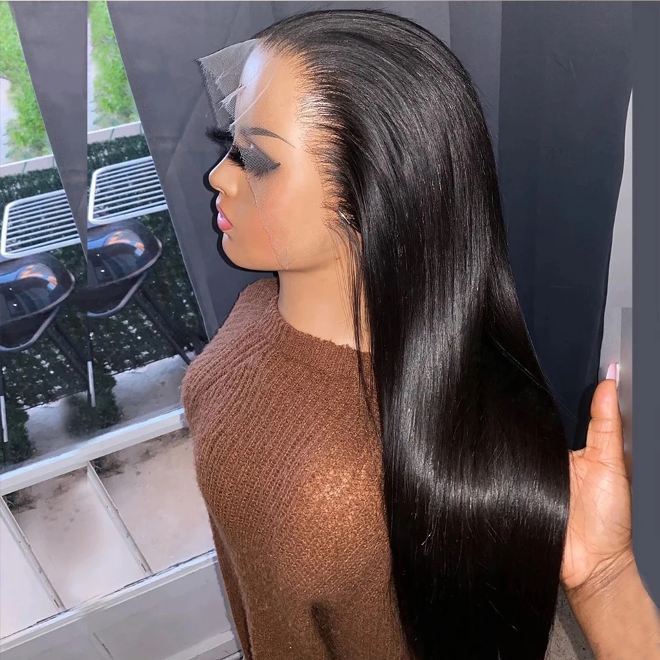 Raw Vietnamese Hair Bone Straight Full Lace Frontal Wig Glueless Natural Human Hair Swiss HD Lace Front Wigs For Black Women