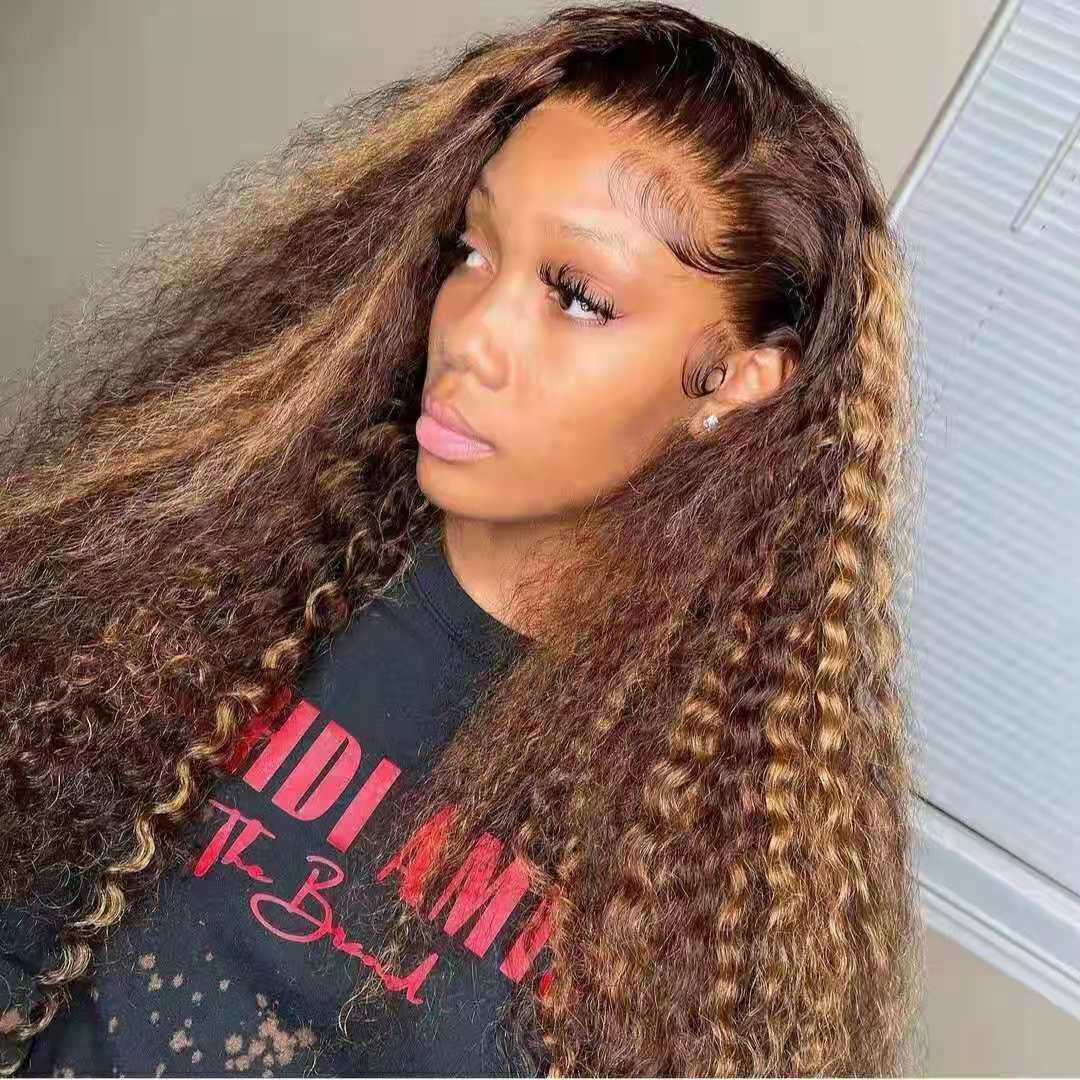 Human hair wigs 4/27 wig deep curly wigs
