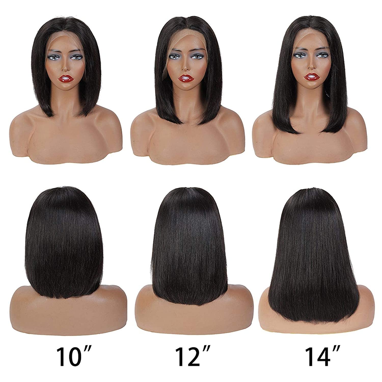 13×4 13×6 Brazilian Transparent Wholesale Vendor Cheap Natural Straight Hd Short Bob Wigs Frontal Wigs Human Hair Lace Front