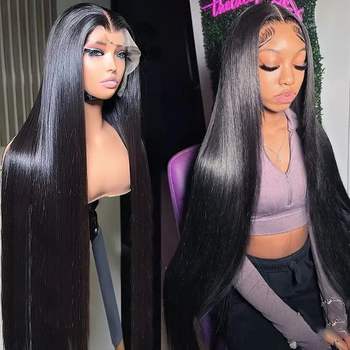 100% HUMAN HAIR Wholesale Straight Highlight 13×4 13×6 HD Invisible Lace Human Hair Wigs ,12A Raw Human Hair Thin HD Full Lace