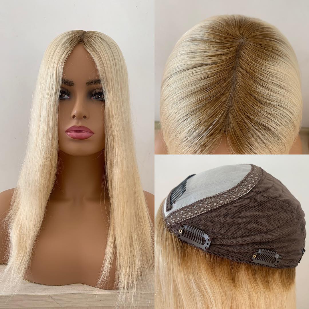 Full Cuticle Aligned Silk Top Base Full Lace European Virgin Human Hair Women Kosher Jewish Wig