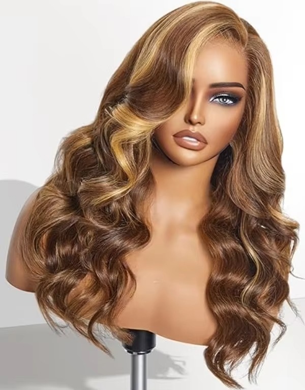 Ombre Human Hair Wigs 4/27 Highlight Color Lace Front Human Hair Wig 150 Density Brazilian 13×4 body wave Lace Front Wig