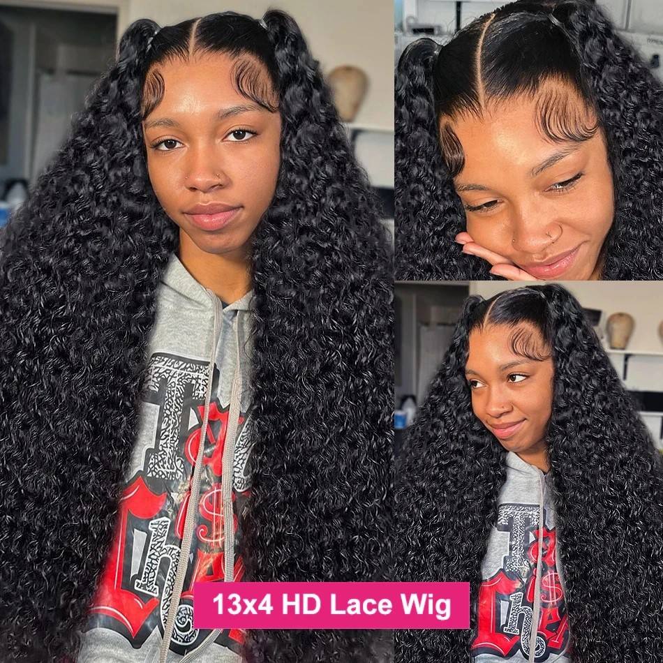 200 density Cuticle Aligned Hair hd lace front wig,13×4 transparent full lace frontal wigs,glueless curly indian human hair wigs
