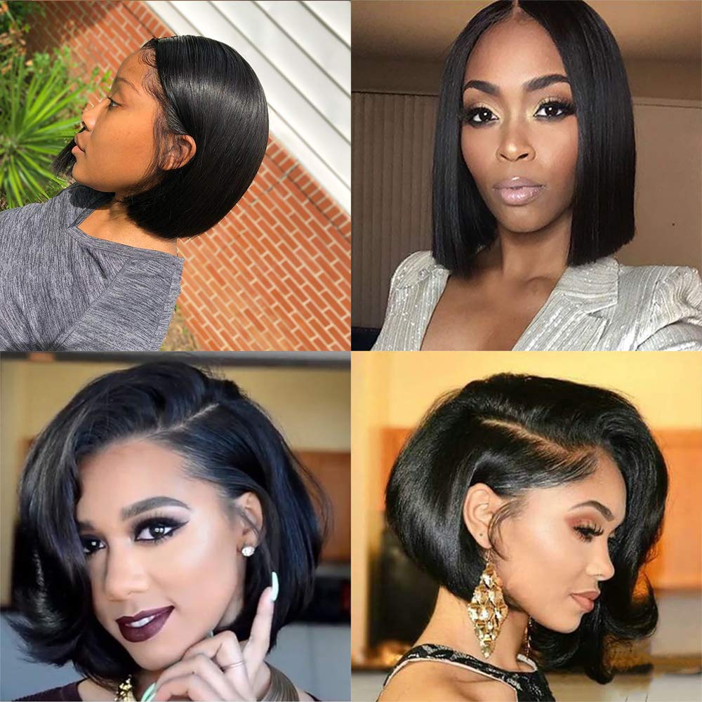 13×4 13×6 Brazilian Transparent Wholesale Vendor Cheap Natural Straight Hd Short Bob Wigs Frontal Wigs Human Hair Lace Front