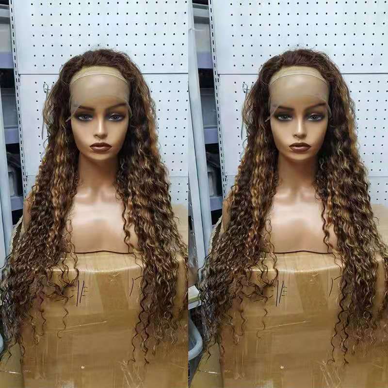 Human hair wigs 4/27 wig deep curly wigs