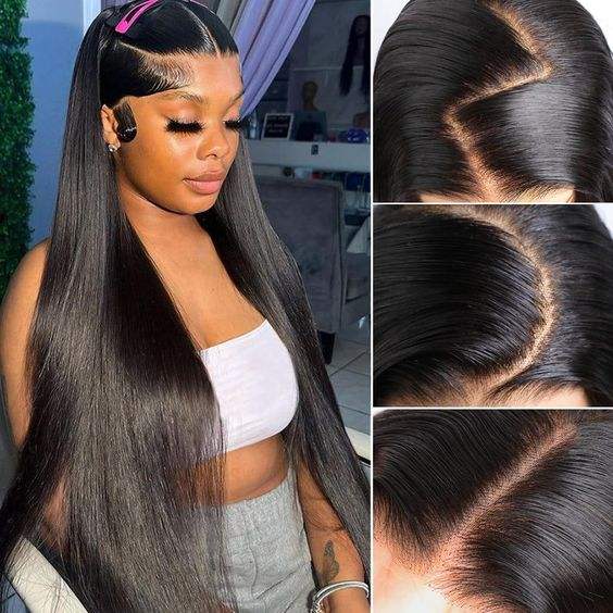 100% HUMAN HAIR Wholesale Straight Highlight 13×4 13×6 HD Invisible Lace Human Hair Wigs ,12A Raw Human Hair Thin HD Full Lace