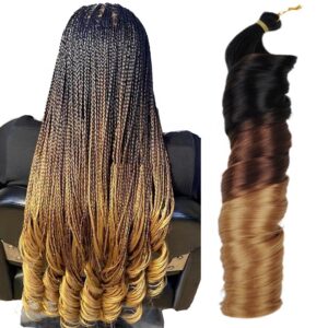 Silky Ponytail Style Crochet Braid Hair Attachments French Curls Synthetic Curly Braiding Hair Extensions