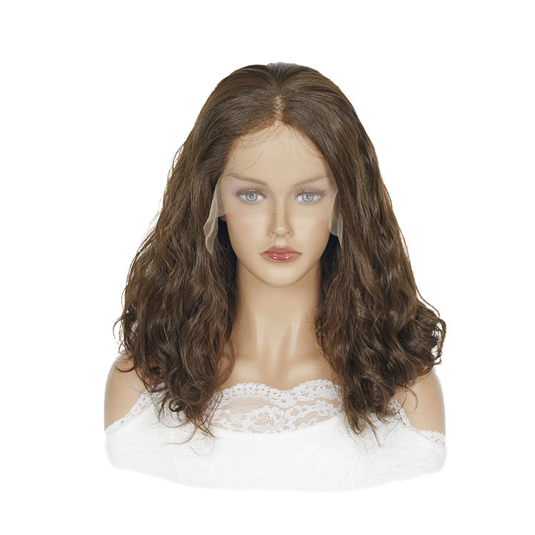 Peruca de cabelo humano sem renda, cabelo humano europeu não processado 100%, peruca de cabelo humano natural para mulheres