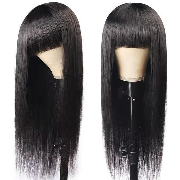 RXHAIR Hot Selling Straight Wigs Human Hair Wigs With Bang Glueless Wigs For Black Women Raw Vietnamese Hair