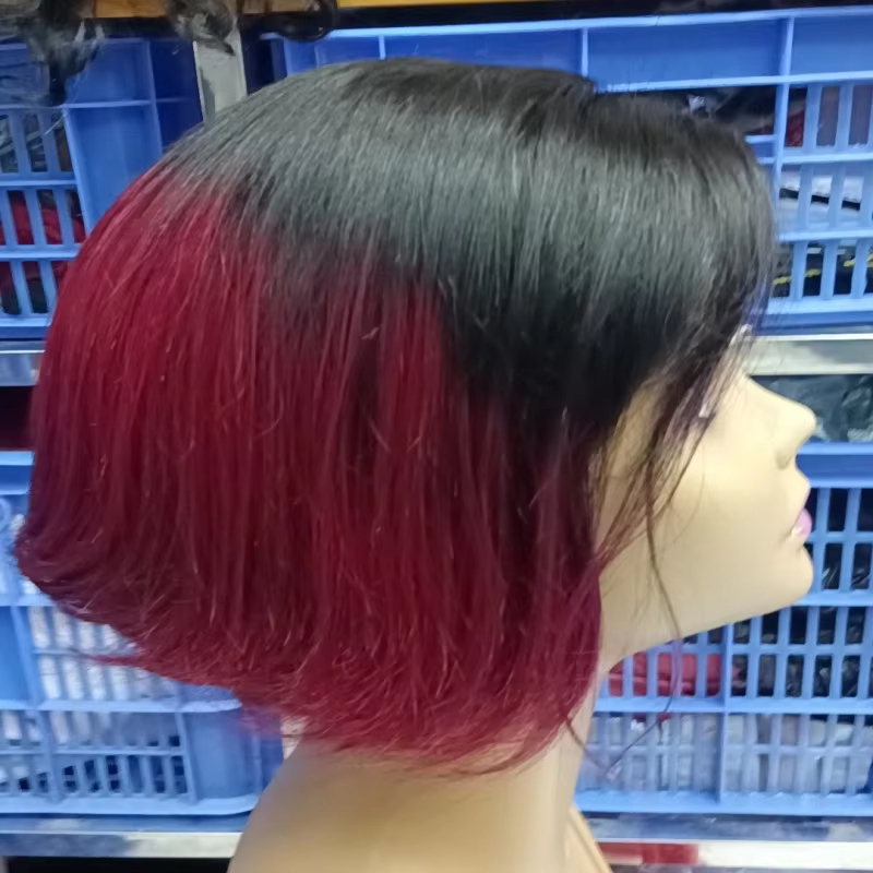 Peluca Pixie con cierre 4*4 de nuevo estilo, corte corto, cabello humano 100%