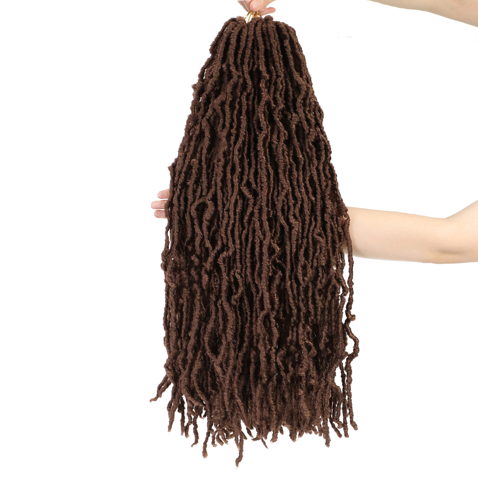 Wholesale Nu Locs Crochet Braiding Hair Natural HighTemperture Fiber Synthetic Crochet Hair Extensions Faux Locs For Black Women