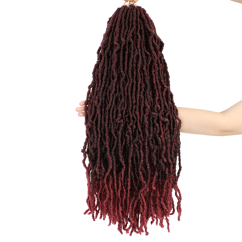 Wholesale Nu Locs Crochet Braiding Hair Natural HighTemperture Fiber Synthetic Crochet Hair Extensions Faux Locs For Black Women