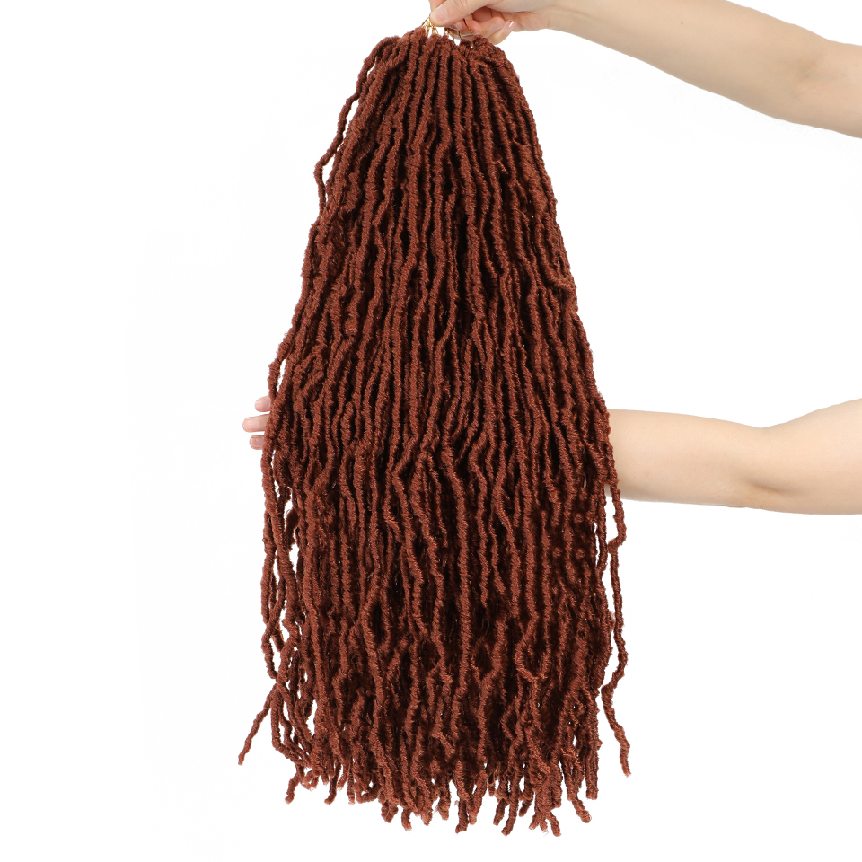 Wholesale Nu Locs Crochet Braiding Hair Natural HighTemperture Fiber Synthetic Crochet Hair Extensions Faux Locs For Black Women