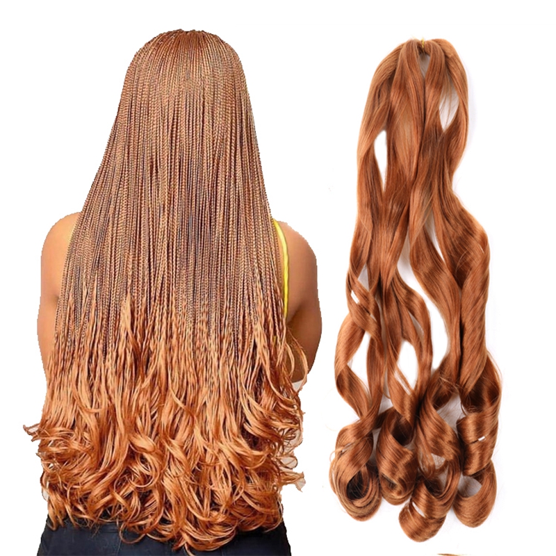 Stocks 20 Inch 75g 150g Loose Wave Crochet Hair Wavy Synthetic Bulk PreStretched Spiral French Curly Synthetic Braiding Hair