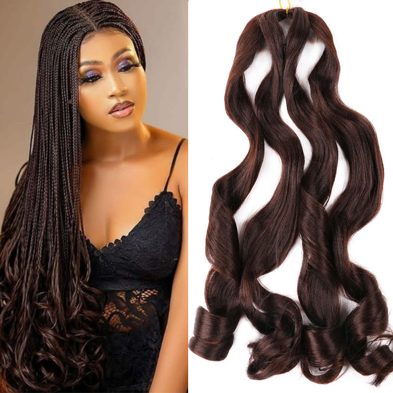 Stocks 20 Inch 75g 150g Loose Wave Crochet Hair Wavy Synthetic Bulk PreStretched Spiral French Curly Synthetic Braiding Hair
