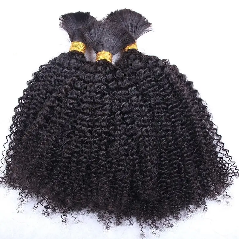 High quality raw extensions human braiding hair bulk no weft deep wave virgin hair