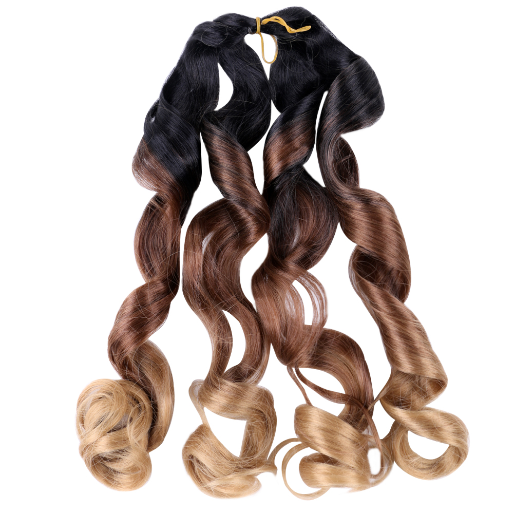 Stocks 20 Inch 75g 150g Loose Wave Crochet Hair Wavy Synthetic Bulk PreStretched Spiral French Curly Synthetic Braiding Hair