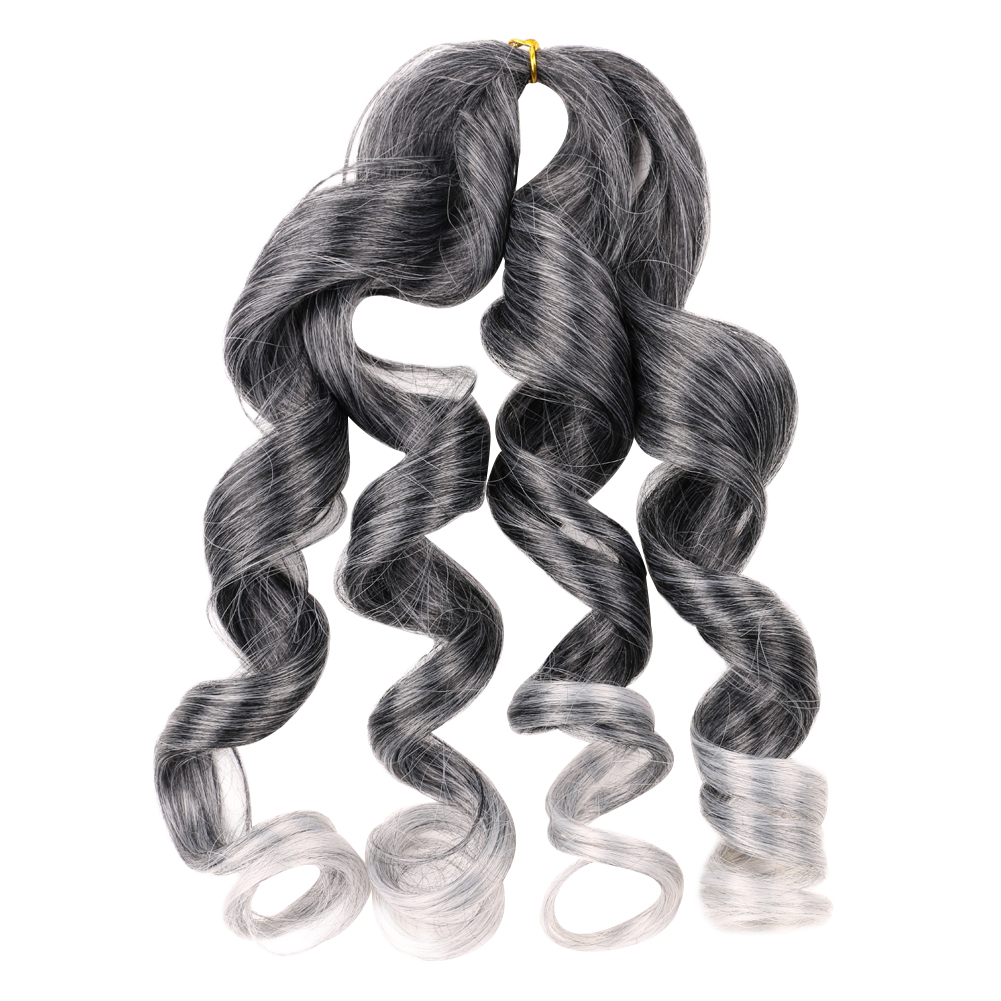 Stocks 20 Inch 75g 150g Loose Wave Crochet Hair Wavy Synthetic Bulk PreStretched Spiral French Curly Synthetic Braiding Hair