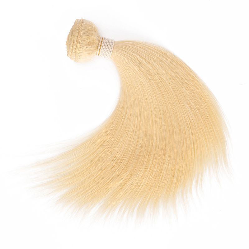 613 Human Hair Bundles Brazilian Straight Hair Bundle Honey Blonde Virgin Bundles Human Hair Extensions Weave 613 Color