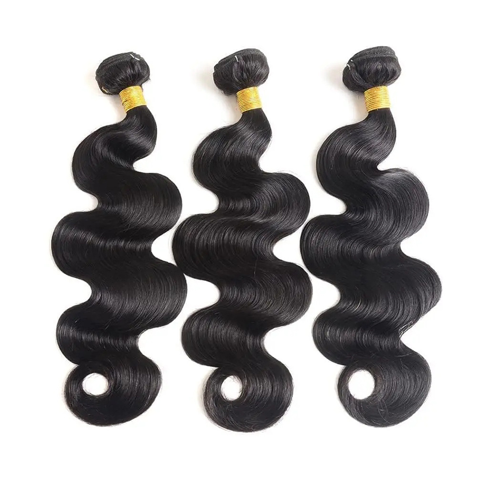 10A 100% Brazilian Cuticle Aligned Natural Black Body Wave Unprocessed Raw Virgin Human Hair Bundles