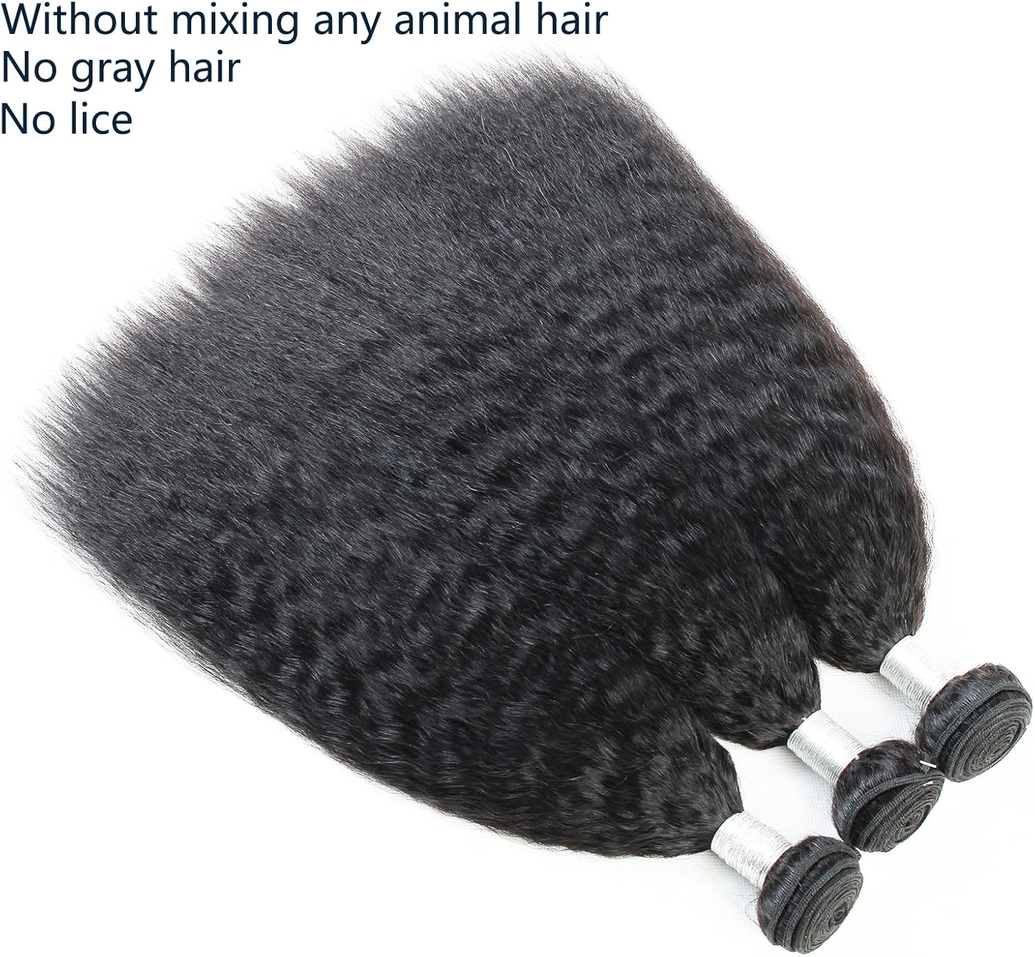 12A Yaki Mechones de cabello humano sin procesar Cabello virgen Extensiones de cabello doblemente seleccionado