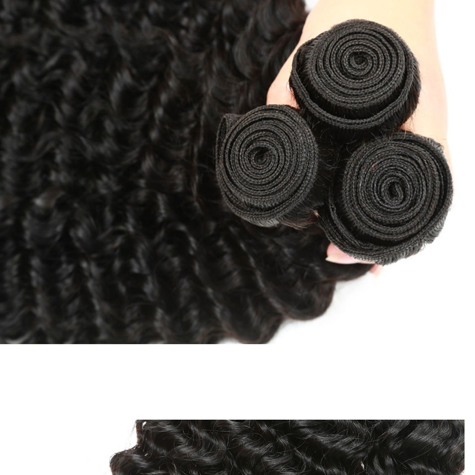 10A Deep Wave 100% Virgin Human Hair Bundles Cuticle Aligned Raw Hair Extensions